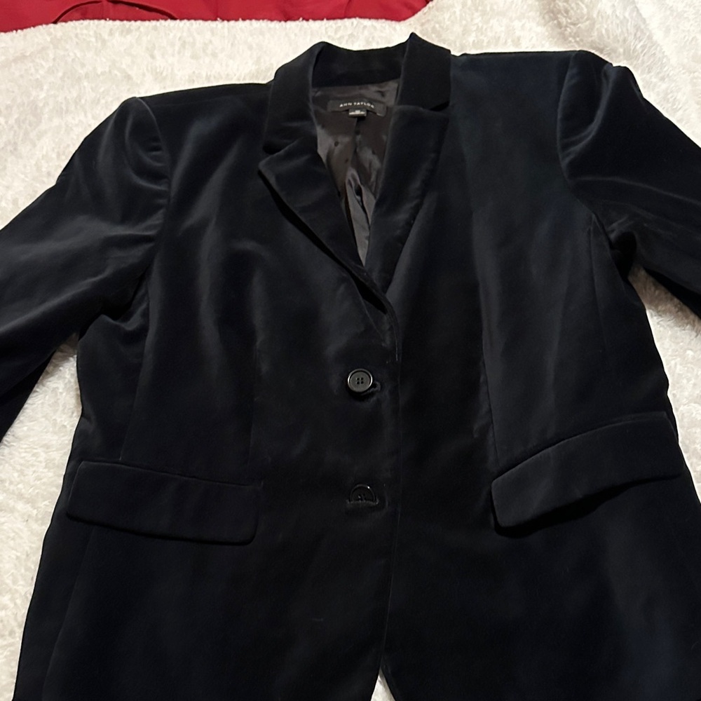 Ann Taylor Black Velvet Women's Blazer